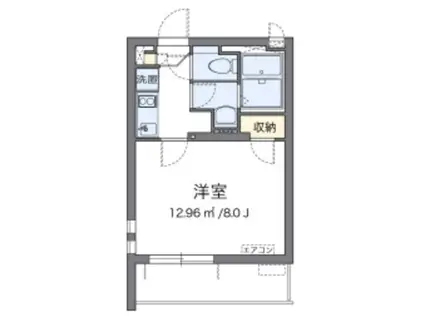 クレイノKMY南与野(1K/3階)の間取り写真