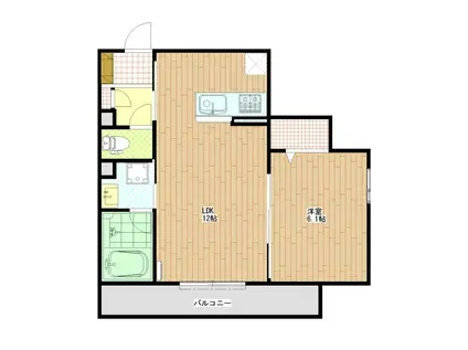 戸塚フォレストアイプラス(1LDK/3階)の間取り写真