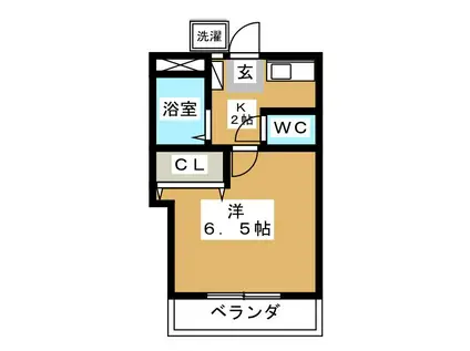 STUDIOUS(1K/1階)の間取り写真