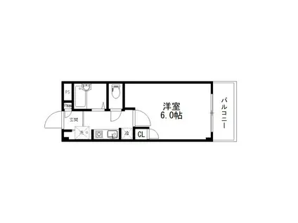 ノースフラット(1K/2階)の間取り写真