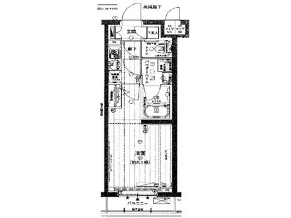 メインステージ板橋蓮根II(1K/2階)の間取り写真