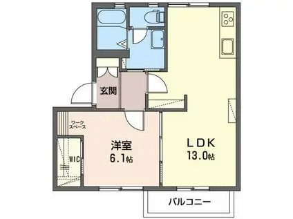 コーポ碧空(1LDK/2階)の間取り写真