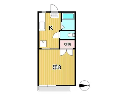 ハイツニューライフ(1K/2階)の間取り写真