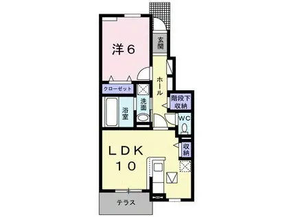 ローズタウン(1LDK/1階)の間取り写真