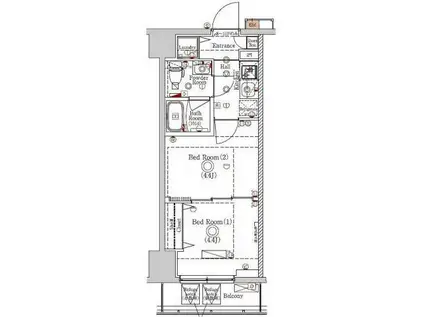 ラフィスタ川崎6(2K/6階)の間取り写真