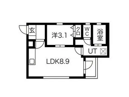 MIA CASA 大須(1LDK/2階)の間取り写真