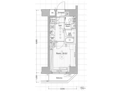 ブライズ蒲田ウエスト(1K/5階)の間取り写真