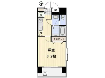 メゾン・ド・ヴィレ中目黒(1K/4階)の間取り写真