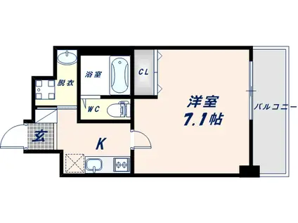 JPレジデンス大阪城東3(1K/3階)の間取り写真