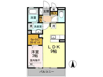 アルタイル(1LDK/3階)の間取り写真