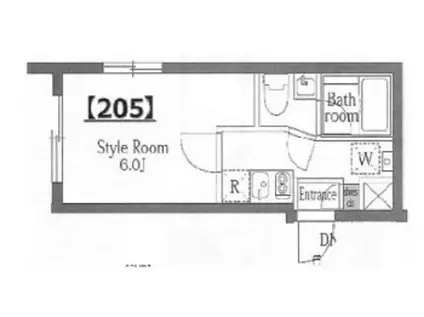 ラフィーネ音羽(1K/2階)の間取り写真
