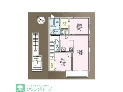 HALELEA(2LDK/2階)の間取り写真