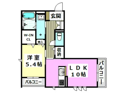 プレンティ上穂積(1LDK/2階)の間取り写真