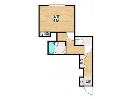 くまたニューライフ(ワンルーム/1階)の間取り写真