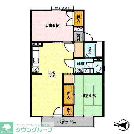エスティーコーポ(2LDK/2階)の間取り写真