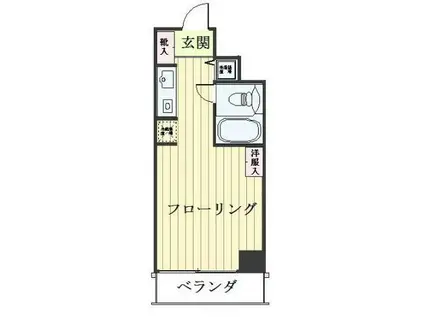 グレイス(ワンルーム/3階)の間取り写真