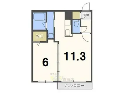 BRIGHT東札幌(1LDK/2階)の間取り写真