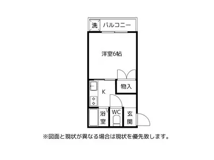 ビレッジドリーマー(1K/3階)の間取り写真