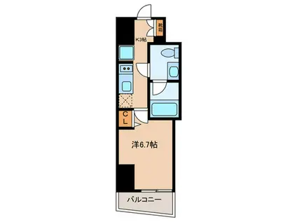 LUMIEC BUNKYO YUSHIMA(1K/8階)の間取り写真