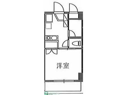メゾンドプランタン(1K/4階)の間取り写真