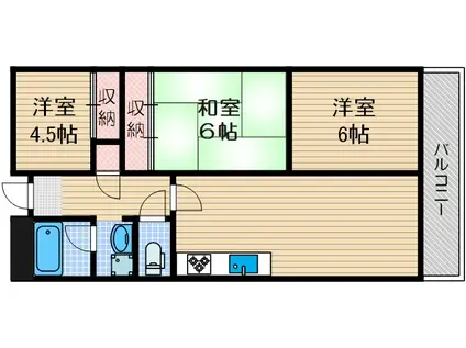 エステート三島(3LDK/2階)の間取り写真