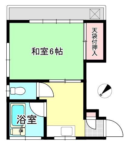 ハイツ佐藤(1K/2階)の間取り写真