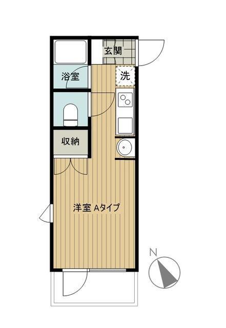 シオン仙川(1K/4階)の間取り写真