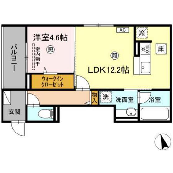 プラトーメゾン(1LDK/1階)の間取り写真