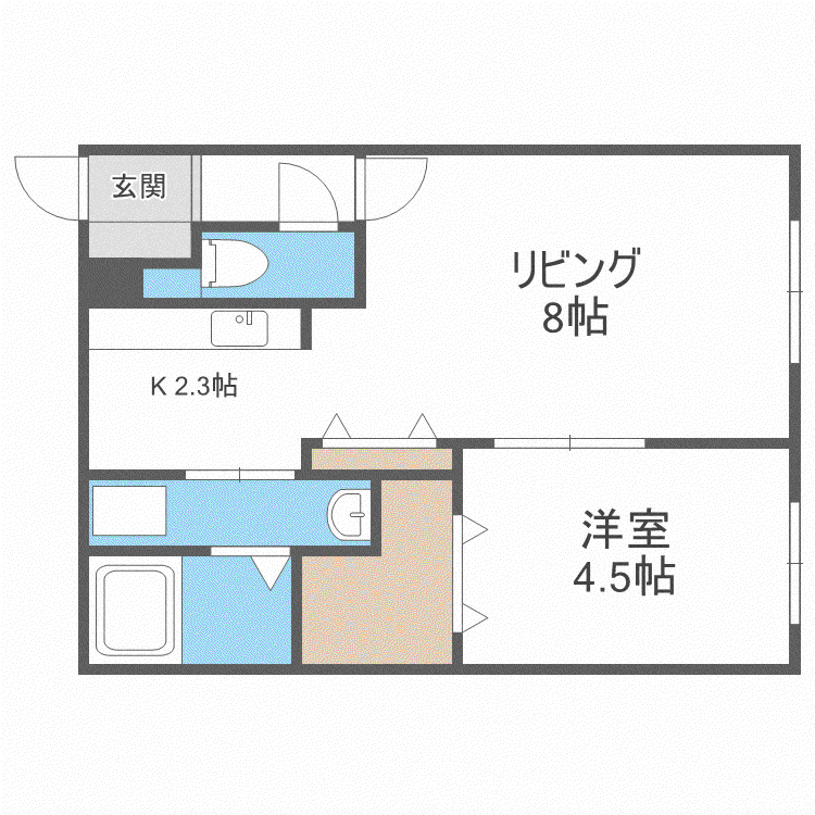 GLOIR発寒(1LDK/3階)の間取り写真