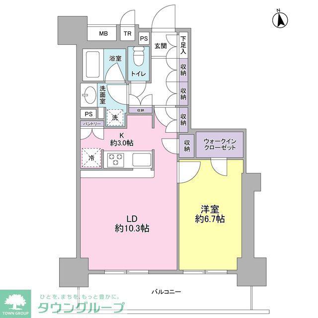 スタイリオ品川中延(1LDK/5階)の間取り写真