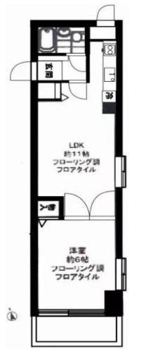 ロイヤルハイツ新宿御苑(1LDK/2階)の間取り写真