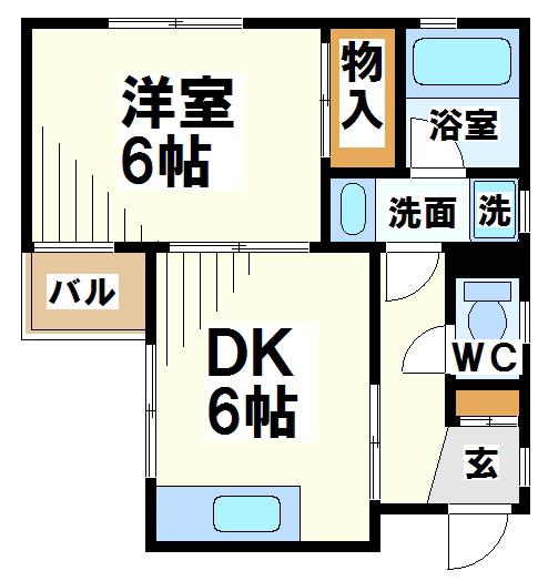 フォーレスト(1DK/4階)の間取り写真