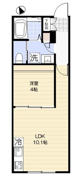 FENICE HAKURAKU(1LDK/1階)の間取り写真