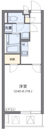 クレイノみやび(1K/2階)の間取り写真