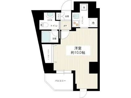 グラントゥルース馬込(ワンルーム/6階)の間取り写真