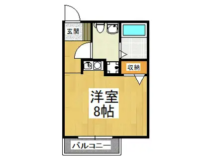 レジデンス遊園前(1K/1階)の間取り写真