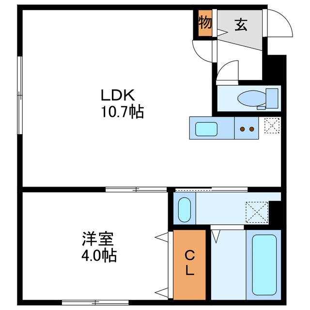 FUTABA SQUARE N21 フタバスクエアN21(1LDK/2階)の間取り写真