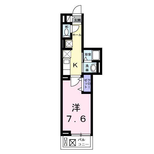 サピー日英III(1K/3階)の間取り写真