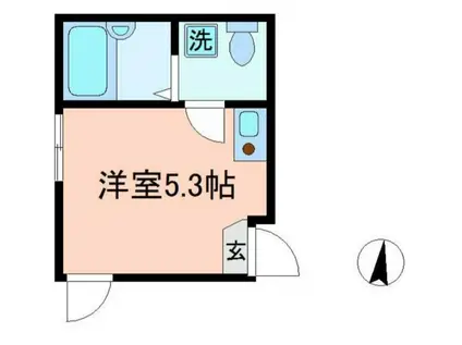 サンシャイン南馬込(ワンルーム/1階)の間取り写真