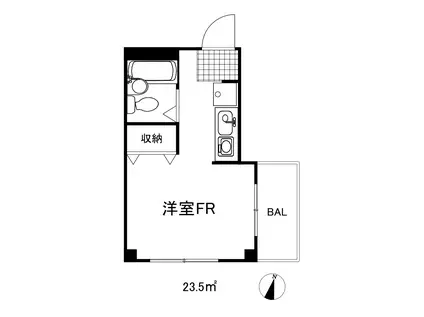 ハイムフィールド(ワンルーム/5階)の間取り写真