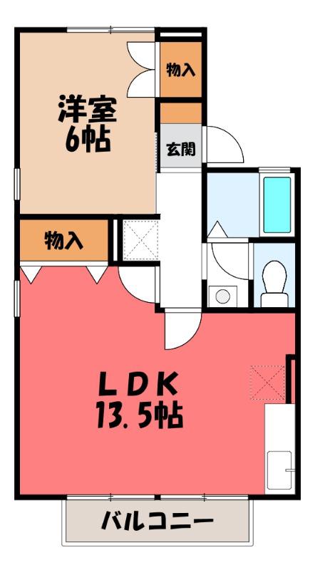 メゾン・ド・スリジエA(1LDK/2階)の間取り写真