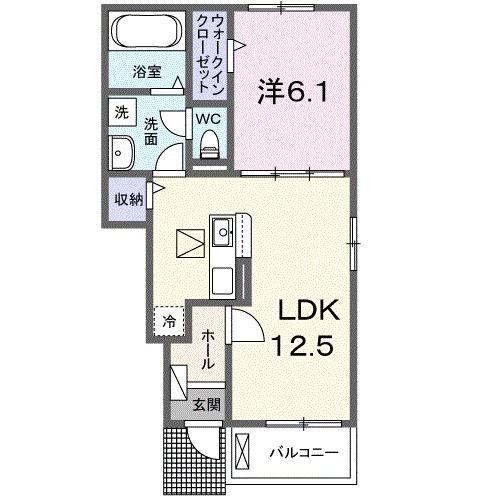 アニメート寿町II(1LDK/1階)の間取り写真