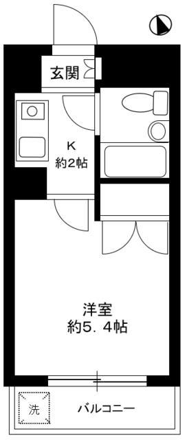 メゾン大森北(1K/3階)の間取り写真