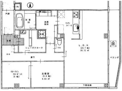 ウィスタリアB(2LDK/2階)の間取り写真