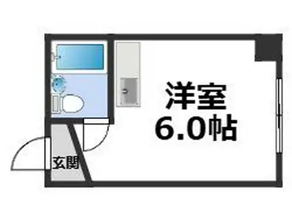 川辺ビル38(ワンルーム/1階)の間取り写真