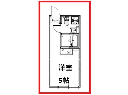 ボアソルテ千住中居町(ワンルーム/3階)の間取り写真