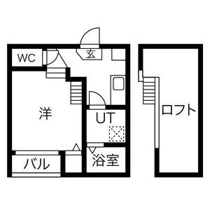 ブランドハウス城西1(1K/1階)の間取り写真
