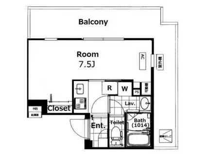 シーアイマンション新中野(1K/2階)の間取り写真
