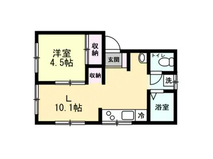 メゾンリラ(1LDK/1階)の間取り写真