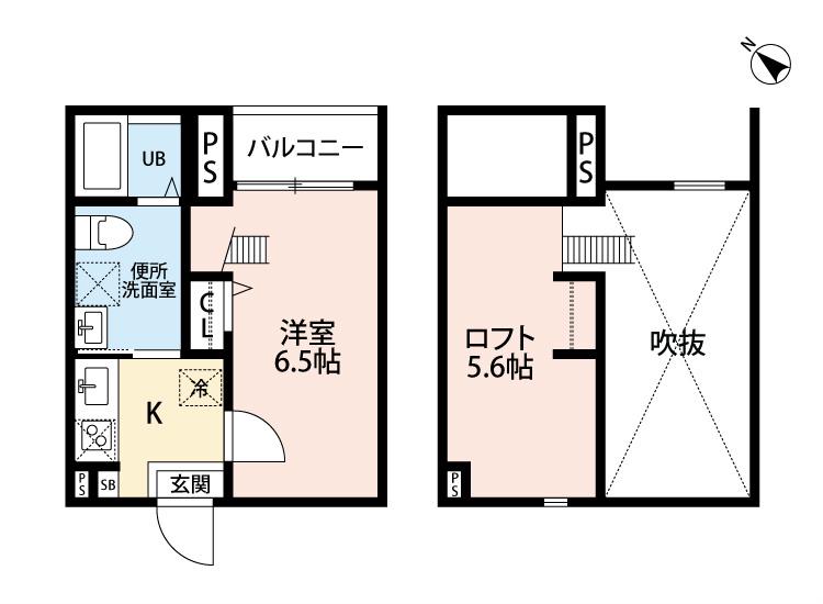 クレスト新富(1K/1階)の間取り写真